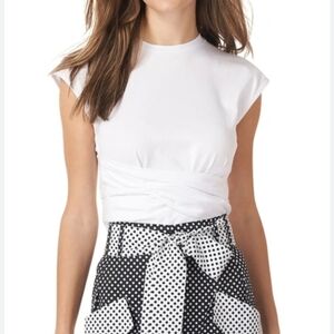 AMUR Trinity Wrap Top Short Sleeve Tee Shirt with waist tie x-Small